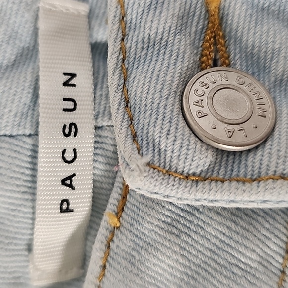 Pacson Mom Two-Tone Blue Jeans. High Rise. Straight Leg. Size 25 - Picture 3 of 9